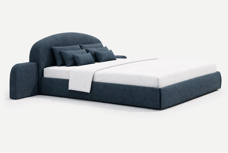 Cove, modern bed, design Pier Luigi Frighetto